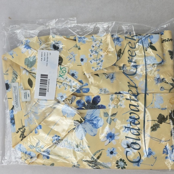 NWT Coldwater Creek Signs of Spring 3/4-Sleeve No-Iron Shirt Sz 14P - Picture 3 of 3